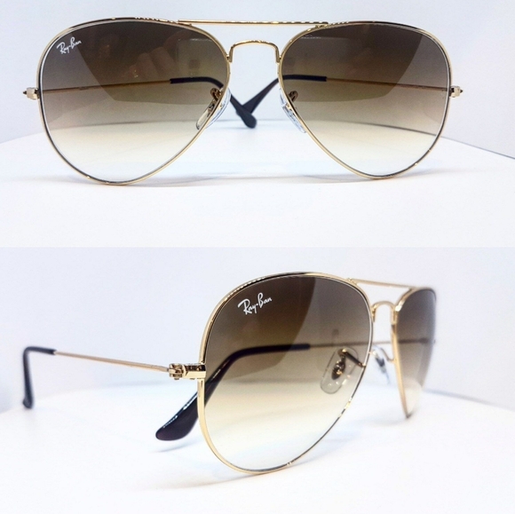 RayBan Aviator Gradient Brown RB3025 Men & Women - Picture 3 of 15
